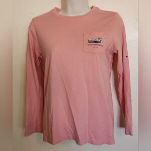 Vineyard Vines Pink Carmel Whale Pocket Edition Tee Sz Small NWOT